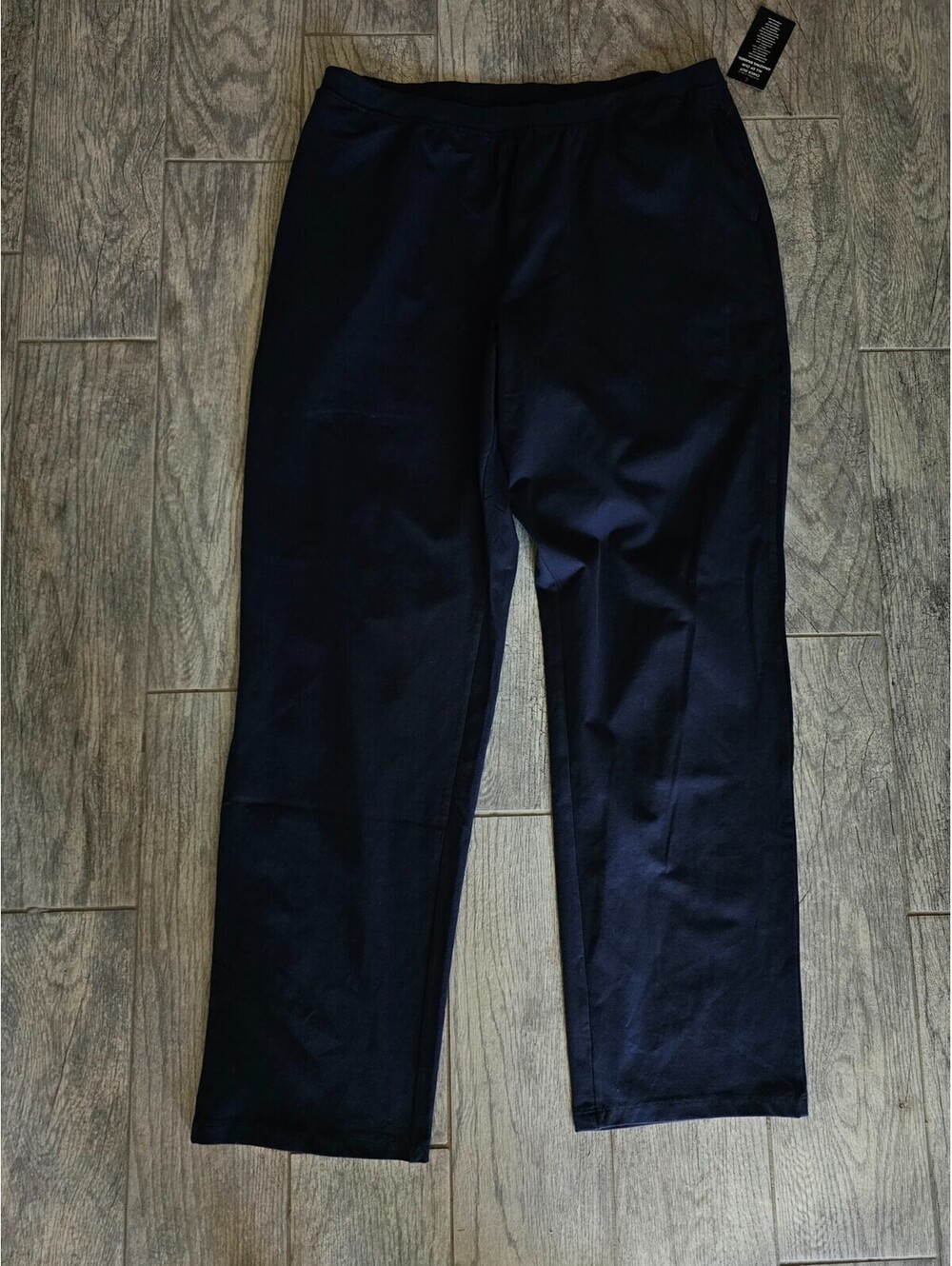New Women's Catherines Suprema Pants Pull On Elastic Waist Size 1X WT Tall Blue